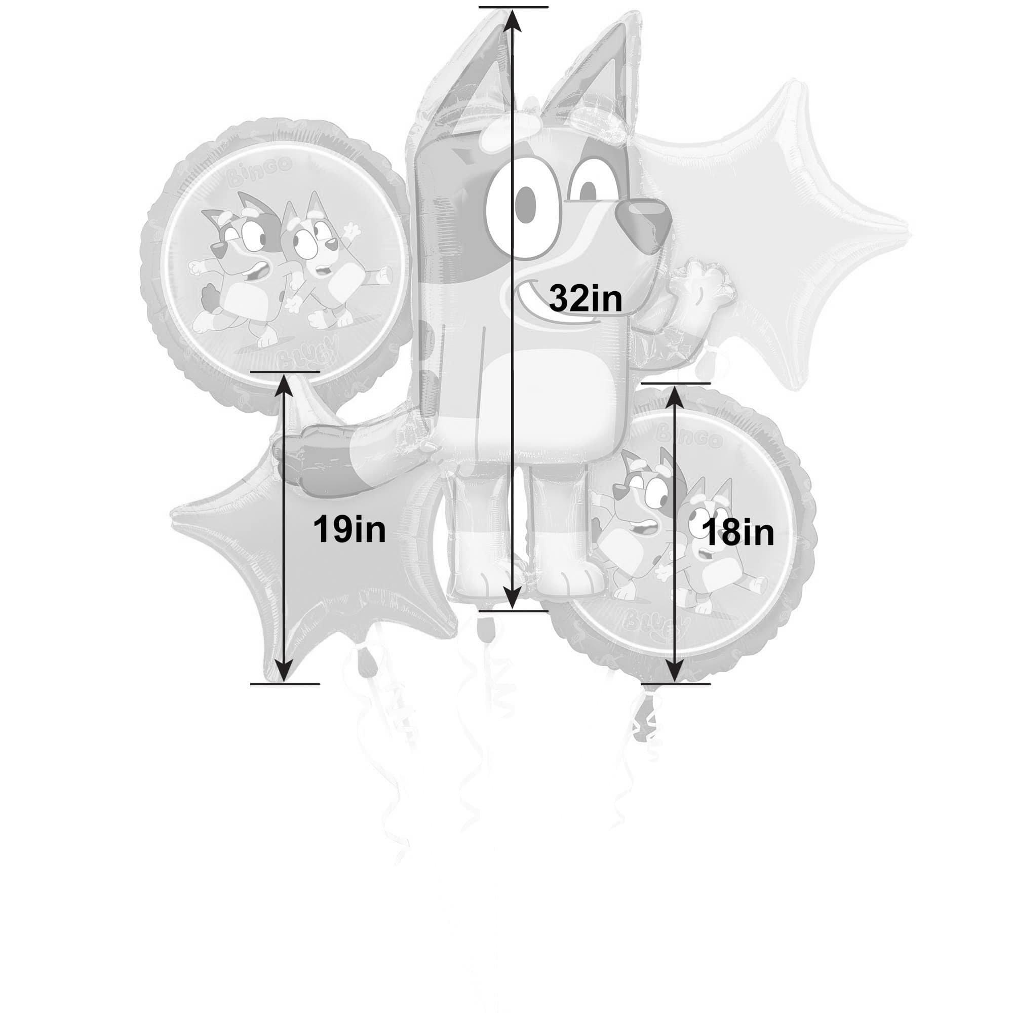 Bluey Foil Balloon Bouquet, 5pc